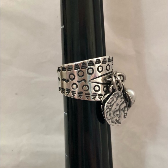 Silpada Sterling Silver Coin Pearl ChaCha Ring R1902 - Picture 4 of 7